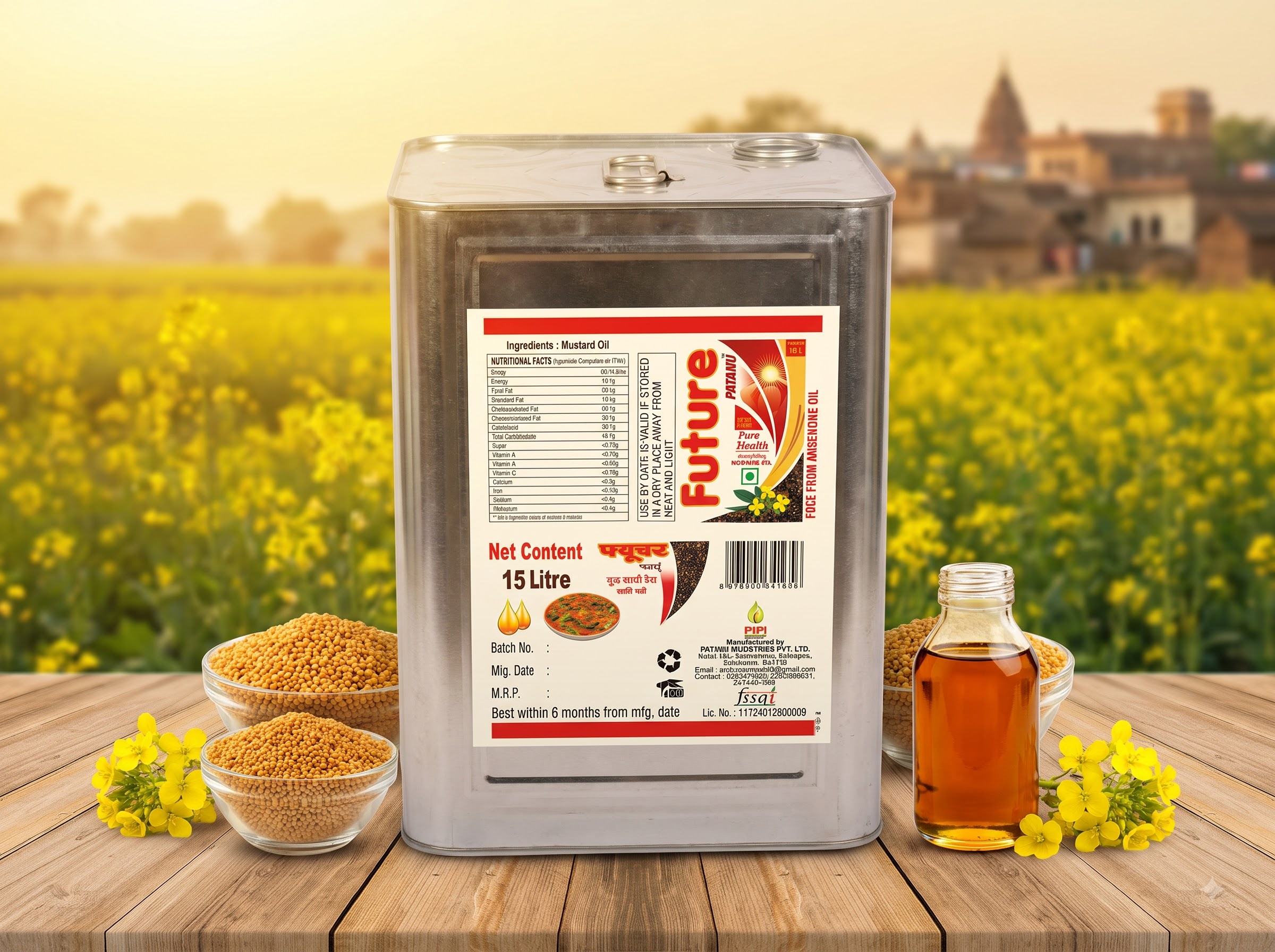 15 Litre Mustard Oil Jar